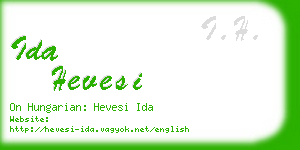 ida hevesi business card